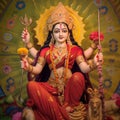 image of Durga Hindu goddess generative AI