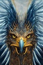 Dance of the Lord of the Heavens: Painting of a Charming Eagle Royalty Free Stock Photo