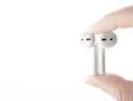 Image of earphones white background Royalty Free Stock Photo
