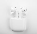 Image of earphones white background Royalty Free Stock Photo