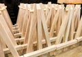 Wood easels