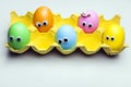 Image of easter egg box white background Royalty Free Stock Photo