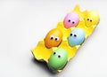 Image of easter egg box white background Royalty Free Stock Photo