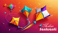Festive Soar: Kite with Warm Makar Sankranti Greetings