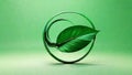 Save Green: Leaf Encircled in Nature's Embrace