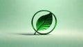 Save Green: Leaf Encircled in Nature's Embrace