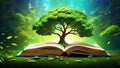 Growing Wisdom: Tree Sprouting from the Pages of Knowledge