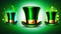 Whimsical Elegance: St. Patrick's Day Green Leprechaun Top Hat