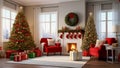 Yuletide Elegance: Christmas-Adorned Room