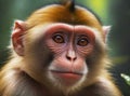 Intimate Gaze: Close-Up of a Mosan Macaque
