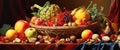 Bountiful Harvest: Aesthetic Cornucopia Delight