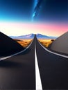 Endless Journey: Asphalt Road Leading to the Horizon