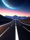 Endless Journey: Asphalt Road Leading to the Horizon