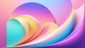 Pastel Harmony: Gradient Background with Diverse Shapes