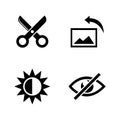 Image editing. Simple Related Vector Icons Royalty Free Stock Photo