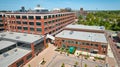 Electric Works GE building office space green McCulloch Park downtown Fort Wayne aerial Royalty Free Stock Photo