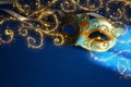 Obraz z elegantní modrý a zlato benátský přes 
