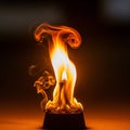 The image emphasizes the beauty and unpredictability of fire Royalty Free Stock Photo
