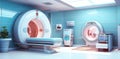 an image of an empty hospital room with a MRI machine Royalty Free Stock Photo