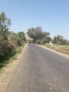 image of empty road in village of india Royalty Free Stock Photo