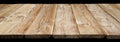 Image of empty wooden table top on black Royalty Free Stock Photo