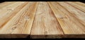 Image of empty wooden table top isolated on black background Royalty Free Stock Photo