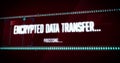 Image of encrypted data transfer processing text flashing digital interface Royalty Free Stock Photo