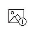 Image Error icon Outline vector for web ui Royalty Free Stock Photo