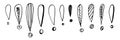 Image of exlamation mark icon in doodle style on white background Royalty Free Stock Photo