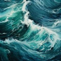 Abstract Painting of a Wave Background
