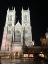 Westminster Abbey at night Royalty Free Stock Photo