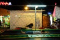 Image of fair games in Phnom Penh Cambodia. Image at night of colorful recreation activities.