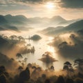 image of fairy landscape at Lake Tuyen Lam, Da Lai in the lower world.