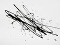 Abstract black and white ink splatter Royalty Free Stock Photo