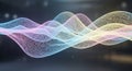 Abstract Pastel Wireframe Waves Royalty Free Stock Photo