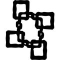 Abstract Interlocking Square Pattern Vector Design for Modern Decor