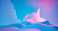 Abstract Landscape with Pink and Blue Gradient, Soft Shapes and Flowing Forms. Royalty Free Stock Photo