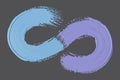 Abstract infinity symbol in blue and purple Vector Royalty Free Stock Photo