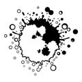 Abstract ink splatter in circular pattern Royalty Free Stock Photo