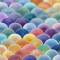 Colorful Waves of Abstract Circular Patterns in Vibrant Tones Royalty Free Stock Photo
