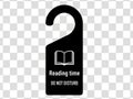 Reading time sign isolated on white background Royalty Free Stock Photo