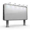 Blank billboard mockup isolated on white background Royalty Free Stock Photo