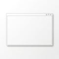 Blank browser window isolated on white background Royalty Free Stock Photo