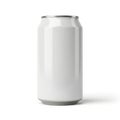 Blank white soda can, isolated on white background isolated on white background Royalty Free Stock Photo