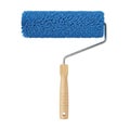 Blue paint roller isolated on white background Royalty Free Stock Photo