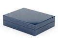 Blue rectangular box isolated on white background Royalty Free Stock Photo