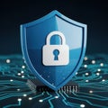Secure data protection shield Royalty Free Stock Photo