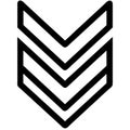 Bold Black Chevron Arrow Design Symbol Vector For Graphic Projects