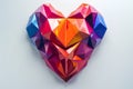 Colorful Geometric Heart Design Royalty Free Stock Photo