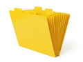 Yellow folder isolated on white background Royalty Free Stock Photo